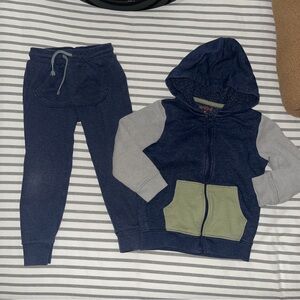 Cat & Jack Sweatsuit Lounge Sweatshirt Jogger Pants Navy 4T